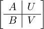 [        ]
  A  |U
 -B--|V--
     |