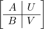 [        ]
   A |U
  -B-|V---
     |